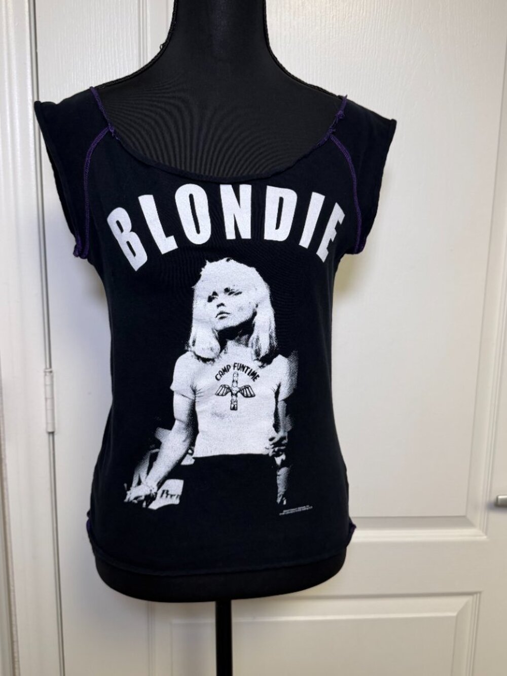 Jonny Rock Blondie Debbie Harry Off Shoulder Punk Rock Tee Size M